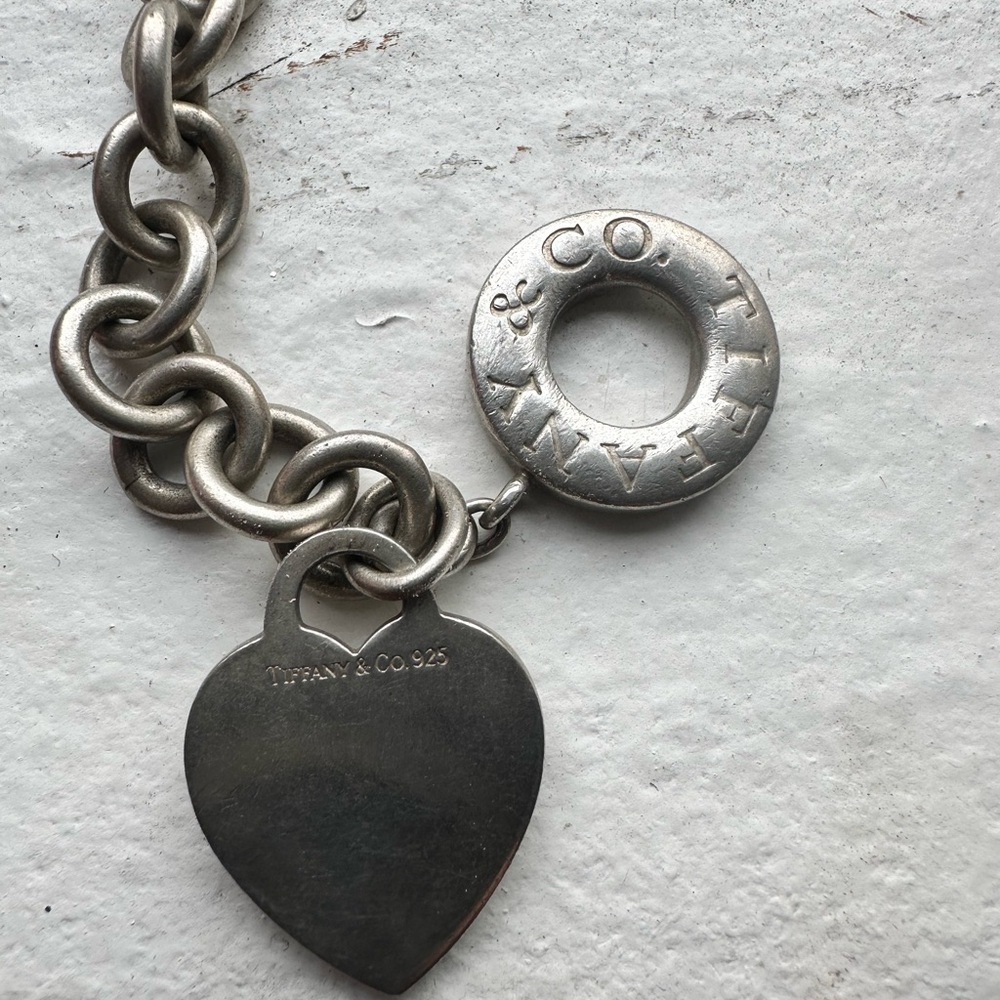 Tiffany & Co. Sterling Silver Heart Charm Bracelet
